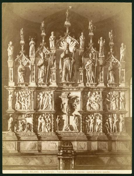 Rilievo - Pala d'altare in marmo - Milano - Basilica di Sant'Eustorgio - Altare maggiore