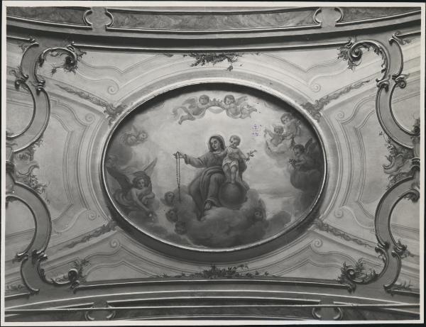 Dipinto murale - Madonna del Rosario con Bambino - Giambattista Gariboldi - Monza - Chiesa di Santa Maria in Strada - Volta