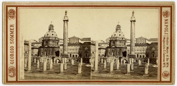 Roma - Foro Traiano - Colonna Traiana e Chiesa del Santissimo Nome di Maria al Foro Traiano