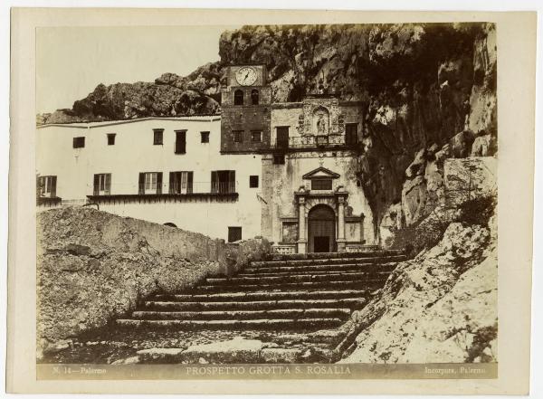 Palermo - Monte Pellegrino - Santuario di Santa Rosalia - Prospetto della grotta