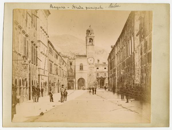Croazia - Dubrovnik, o Ragusa, o Ragusa di Croazia - Piazza della Loggia - Torre dell'orologio