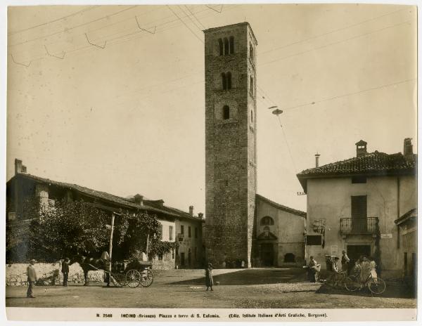 Incino - Piazza Sant'Eufemia - Chiesa e campanile di Sant'Eufemia