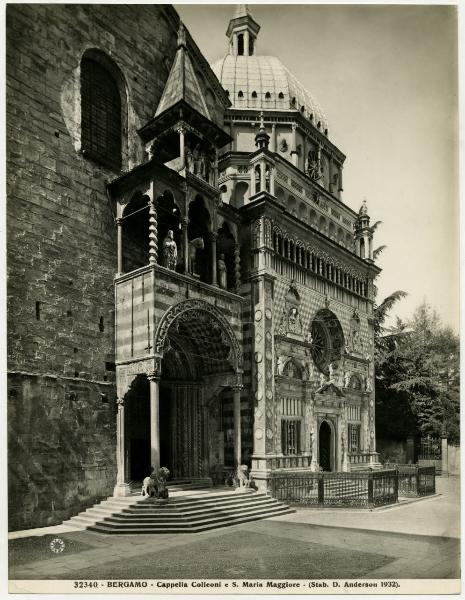 Bergamo - Basilica di Santa Maria Maggiore - portale del transetto settentrionale - Cappella Colleoni - facciata