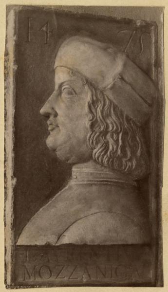 Scultura - Busto di profilo di Lorenzo Mozzanica (inv. 1102) - Milano - Castello Sforzesco - Musei Civici - Museo d'Arte Antica - Sala X