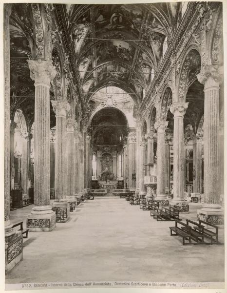 Liguria - Genova - Chiesa dell'Annunziata - interno - navata centrale