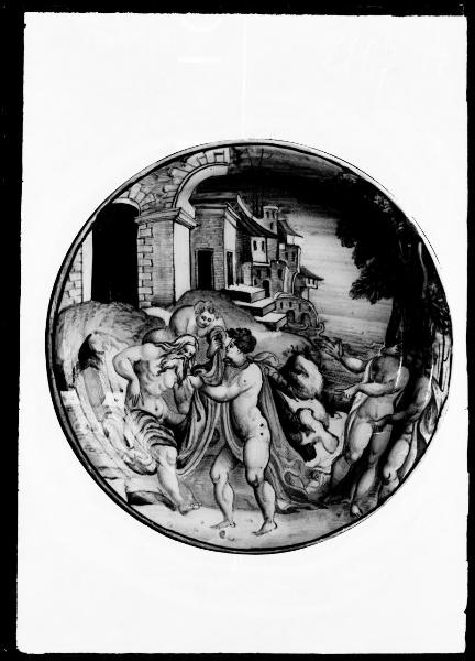 Ceramica - maiolica - coppa - L'Ebrezza di Noè - Civiche Raccolte d'Arte Applicata - Castello Sforzesco - Milano