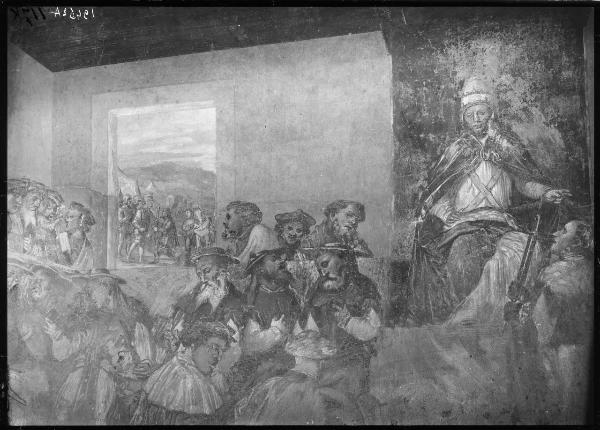 Lombardia - Malpaga - Castello - affreschi - visita al Papa - Romanino (attr.)