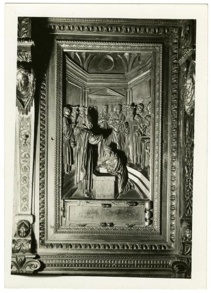 Scultura (legno) - Stallo del Coro, storie della vita di Sant'Ambrogio - Milano - Duomo