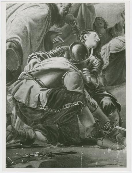Dipinto murale - Fatti della vita di Sant'Alessandro Sauli - Enrico Scuri (Bergamo 1805-1884) - Milano - Chiesa. di Sant'Alessandro in Zebedia, cappella Sauli
