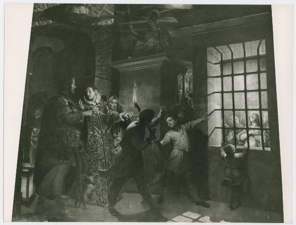 Dipinto (tela) - L'imperatrice Faustina visita Santa Caterina in carcere - Antonio Campi - Milano - Chiesa di Sant'angelo, cappella di S. Caterina d'Alessandria