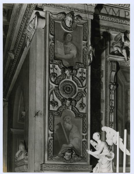 Affreschi - Sibilla - Profeta - Simone Barabino - Milano - chiesa di Sant'Angelo - coro - pilastro sinistro del sottarco d'ingresso