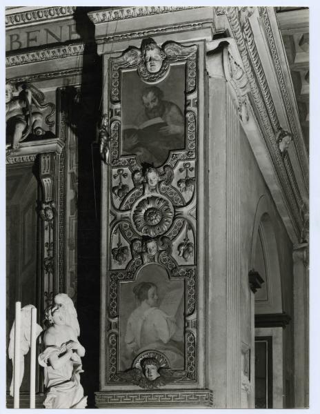Affreschi - Sibilla - Profeta - Simone Barabino - Milano - chiesa di Sant'Angelo - coro - pilastro destro del sottarco d'ingresso