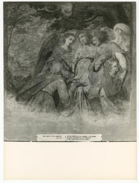 Affresco riportato su tela - Apparizione dei tre angeli ad Abramo - Carlo Antonio Procaccini - Milano - chiesa di Sant'Angelo - convento