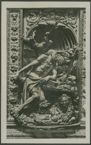 Scultura, altorilievo - San Girolamo - Gaspar Becerra - Burgos - Cattedrale, chiesa - Cappella del Condestable - Interno