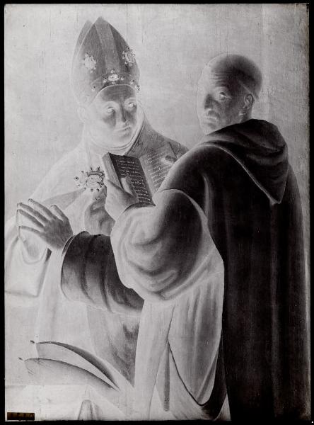 Dipinto - olio su tela - Bernardino Campi - Vescovo - Monaco benedettino - Milano - Castello Sforzesco - Pinacoteca