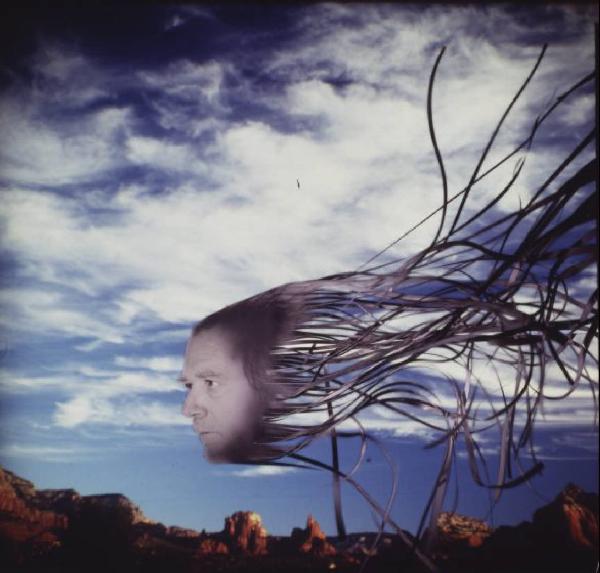 Klaustrofobia. Ritratto maschile - autoritratto dell'artista "Medusa" proiettato su fondale "Arizona"