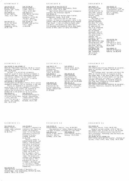 Immagini e Testi - Notazioni visive, Campionatura d'Archivio, Cluster 2/3, captions table #10/10. Didascalie - Testo