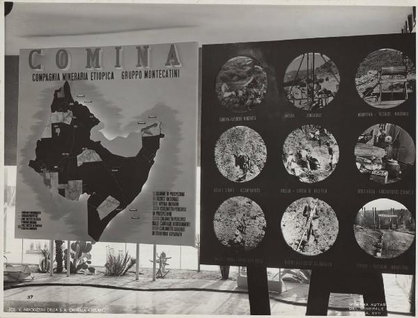 Roma - Mostra autarchica del minerale italiano del 1938 - Padiglione Africa italiana - Pannelli