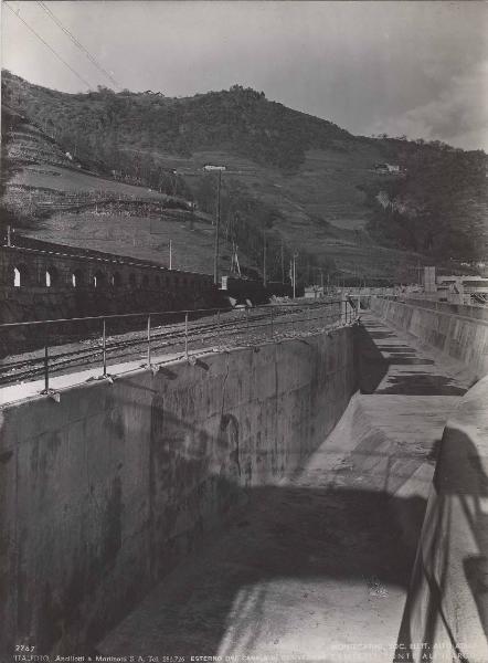 Chiusa - Società elettrica Alto Adige - Impianto idroelettrico di Ponte Gardena - Fiume Adige - Canale di derivazione