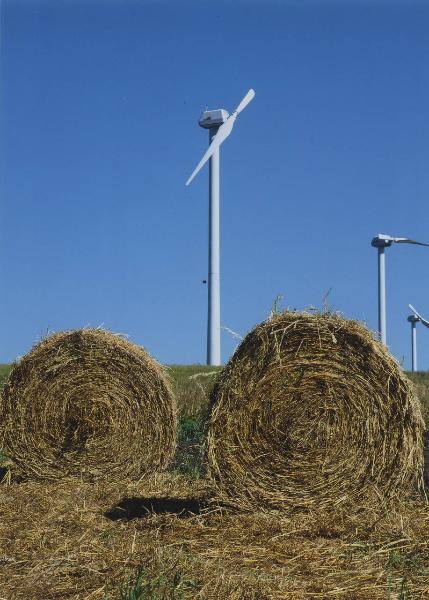 San Giorgio La Molara - Impianto eolico di Polero - Turbine eoliche - Balle di fieno