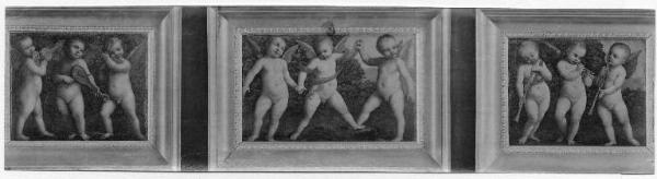 Dipinto - Tre gruppi di tre putti - Gaudenzio Ferrari - Bergamo - Accademia Carrara - Pinacoteca