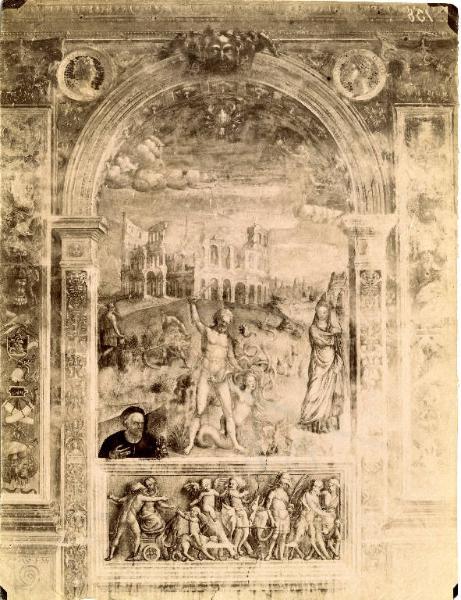 Dipinto - Cancro - Giovanni Maria Falconetto - Mantova - Palazzo di Arco - Sala dello Zodiaco