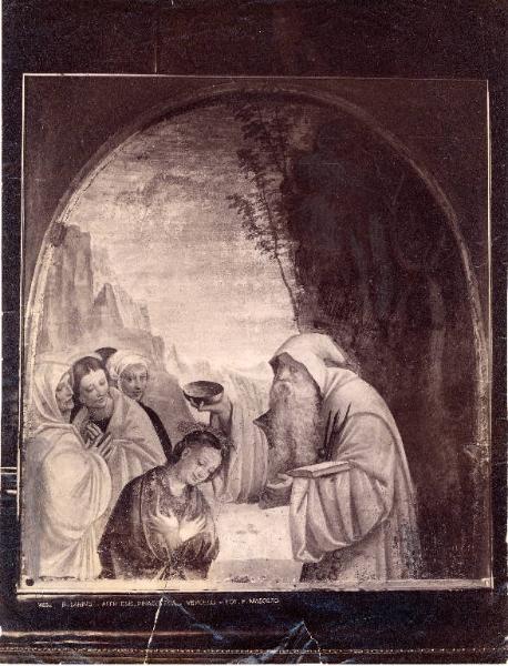 Dipinto - Il battesimo di Santa Caterina - Bernardino Lanino - Vercelli - Pinacoteca