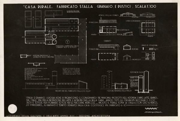 V Triennale - Mostra internazionale di architettura moderna - I° galleria dell'Italia - Progetti di edifici tipici - Casa rurale