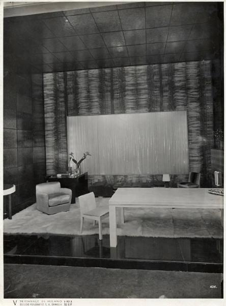 V Triennale - Arti decorative e industriali - La Strada-Mostra d'ambienti moderni - Sala di Guglielmo Ulrich