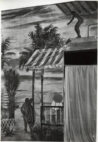 V Triennale - Arti decorative e industriali - La Strada-Mostra d'ambienti moderni - Pittura murale "Africa italiana" di Savinio Alberto