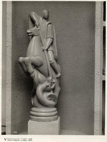 V Triennale - Arti decorative e industriali - Ceramiche - Statua "San Giorgio" di Arturo Martini