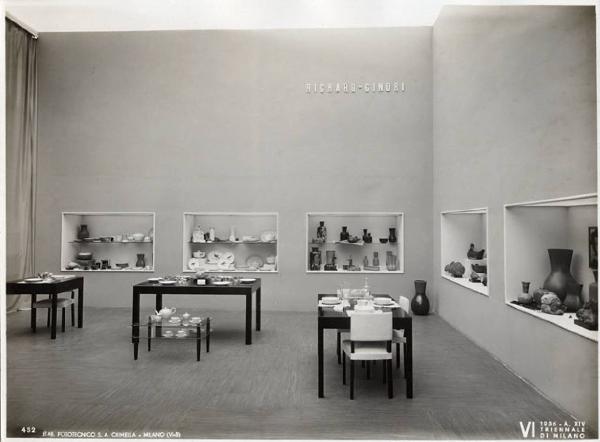 VI Triennale - Galleria delle arti decorative e industriali - Sezione della Richard Ginori