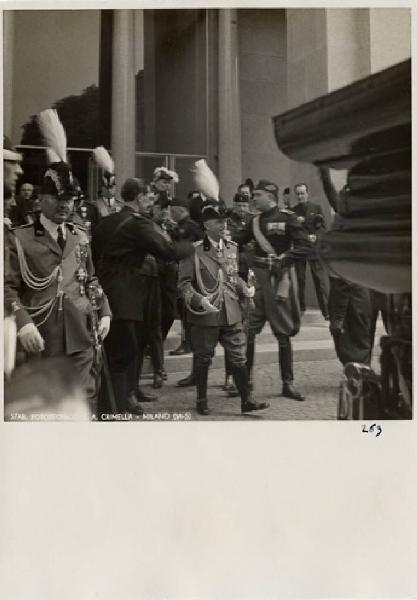 VI Triennale - Inaugurazione - Visita del re d'Italia, Vittorio Emanuele III di Savoia - Giuseppe Pagano Pogatsching - Marino Parenti