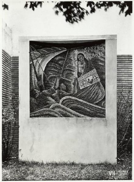 VII Triennale - Mostra dell'arredamento alberghiero - Ristorante ungherese - Mosaico "Stella maris" di Francesco del Pozzo