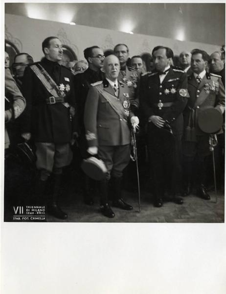 VII Triennale - Inaugurazione - Visita del re d'Italia, Vittorio Emanuele III di Savoia - Giuseppe Bianchini - Carlo Alberto Felice