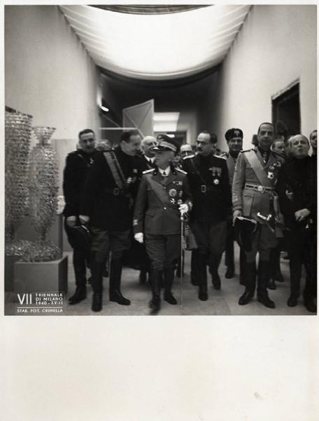 VII Triennale - Inaugurazione - Visita del re d'Italia, Vittorio Emanuele III di Savoia - Carlo Alberto Felice - Giuseppe Bianchini - Giuseppe Bottai