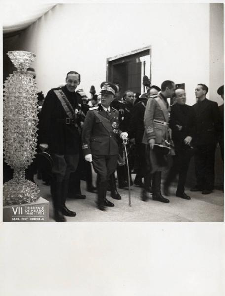 VII Triennale - Inaugurazione - Visita del re d'Italia, Vittorio Emanuele III di Savoia - Giuseppe Bianchini - Giuseppe Bottai