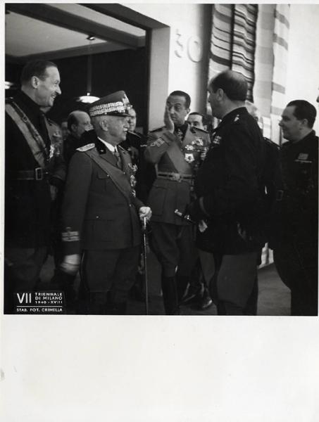 VII Triennale - Inaugurazione - Visita del re d'Italia, Vittorio Emanuele III di Savoia - Giuseppe Bianchini - Giuseppe Bottai