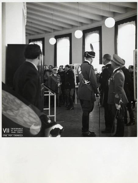 VII Triennale - Inaugurazione - Visita del re d'Italia, Vittorio Emanuele III di Savoia - Giuseppe Bottai