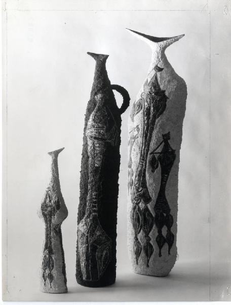 XI Triennale - Mostra delle Produzioni d'arte - Sezione della Ceramica - Boccali in ceramica - Marcello Fantoni