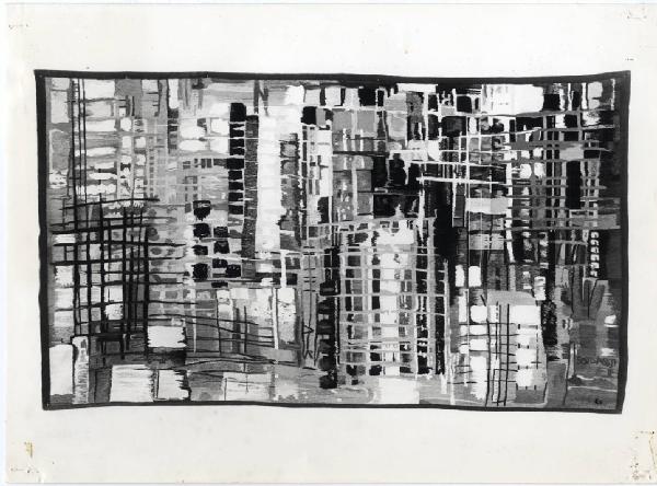 XI Triennale - Mostra delle Produzioni d'arte - Sezione dei tessuti - Arazzo di seta - Ettore Sottsass jr.