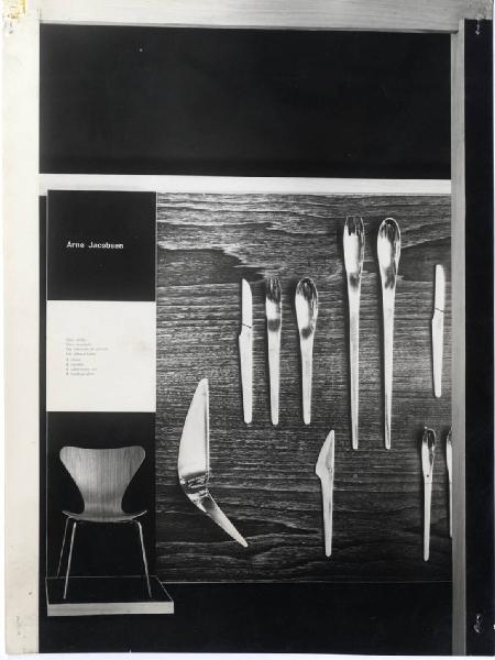 XI Triennale - Mostra internazionale dell'Industrial Design - Vano dedicato ad Arne Jacobsen