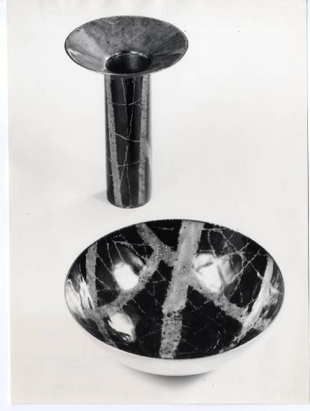 XI Triennale - Sezione della Norvegia - Ciotola e vaso in rame smaltato - Bjorn Engo