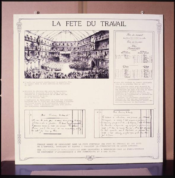 XVI Triennale - Primo ciclo - Catasto del disegno - Le familistere de Guise ou les équivalentes de la richesse - Pannello didascalico