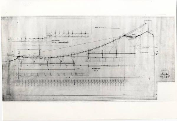 XVI Triennale - Secondo ciclo - Il progetto di architettura - Architetture italiane degli anni '70 - Sezioni del centro manutenzione Alitalia a Fiumicino di Riccardo Morandi
