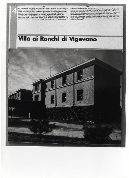 XVI Triennale - Secondo ciclo - Catasto del disegno - Giuseppe de Finetti, progetti 1920-1951 - Pannello di Villa ai Ronchi di Vigevano
