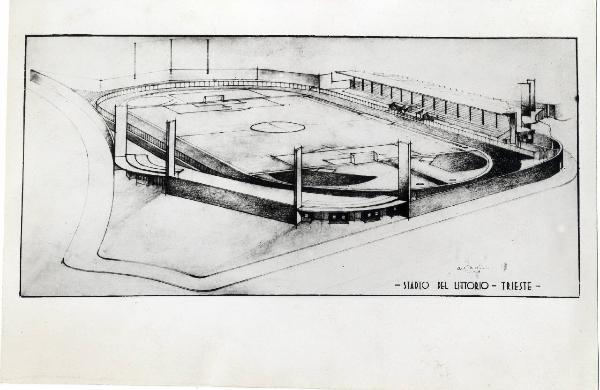 XVI Triennale - Secondo ciclo - Catasto del disegno - Umberto Nordio. Architettura a Trieste 1926-1943 - Progetto per lo stadio del Littorio di Trieste