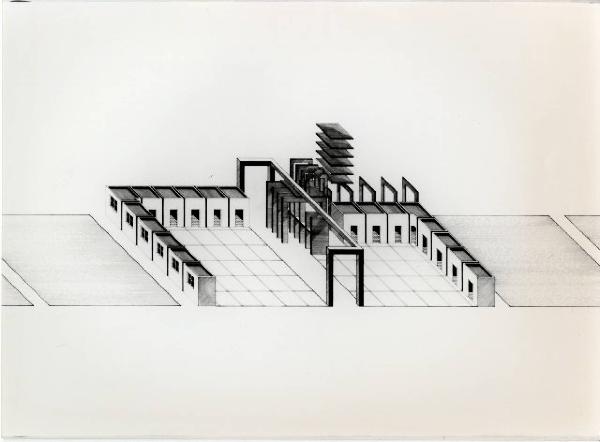 XVI Triennale - Terzo ciclo - La sistemazione del design - L'interno dopo la forma dell'utile (concorso) - Disegno di Antonello Serpi