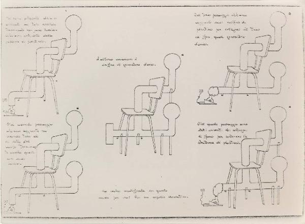 XVI Triennale - Terzo ciclo - La sistemazione del design - L'interno dopo la forma dell'utile (concorso) - Disegno di studente dell'Istituto Statale d'arte B. Cellini di Valenza Po