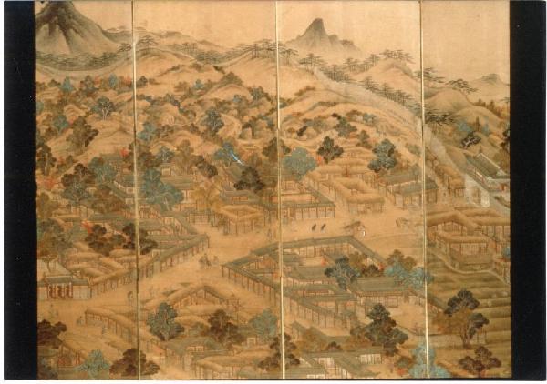 XVII Triennale - Le città del mondo e il futuro delle metropoli - Partecipazioni internazionali - Sezione Corea - Veduta di Seul nel XVIII secolo